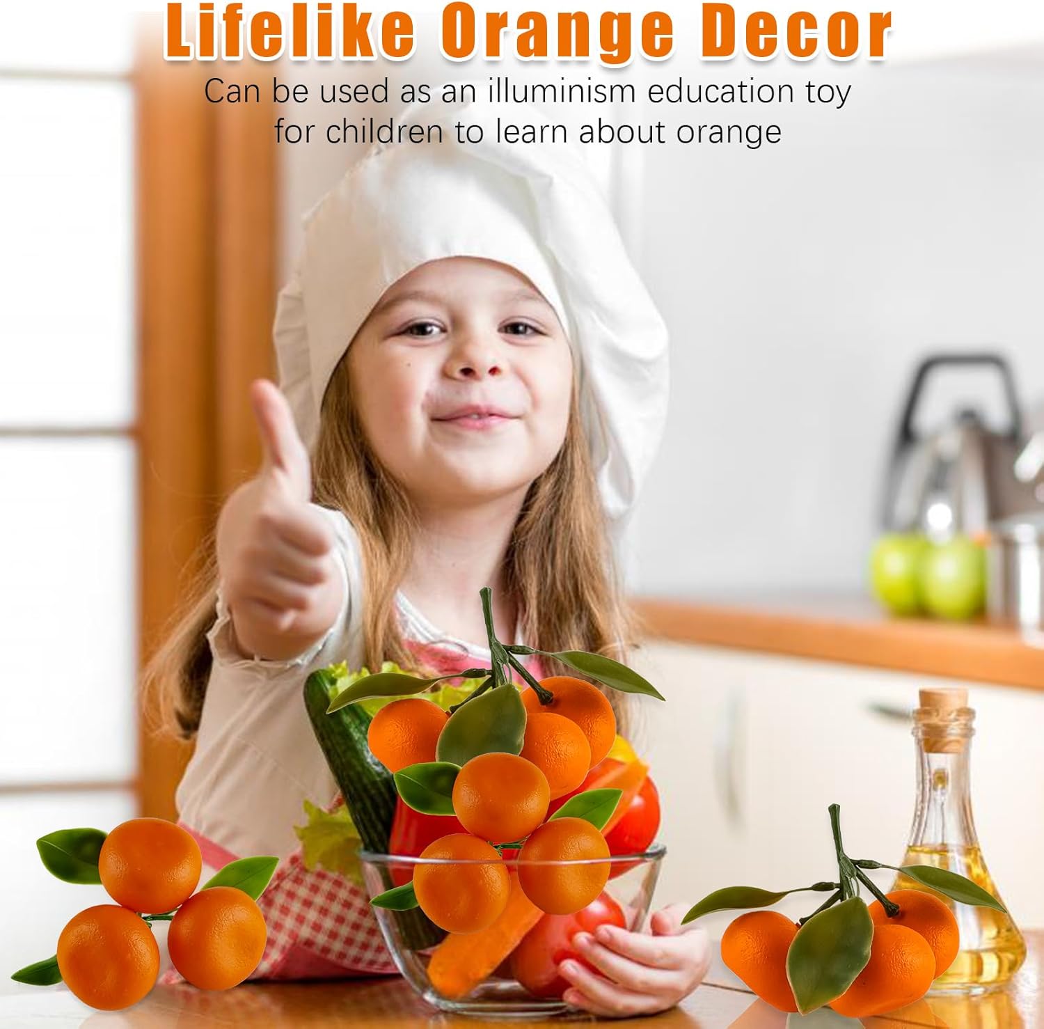 Realistic Artificial Mini Orange Decor 5 Pack