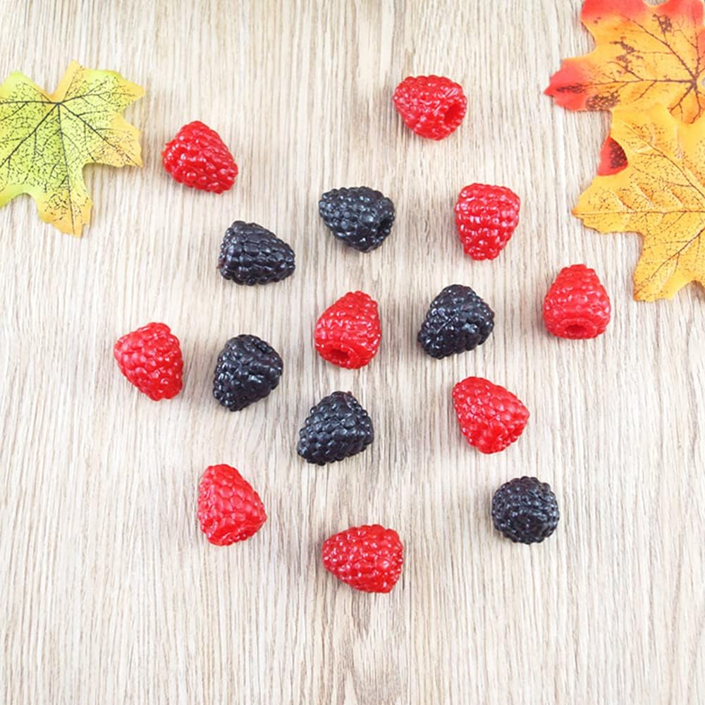 RAYNAG 20pcs Artificial Red Raspberry Photography Props
