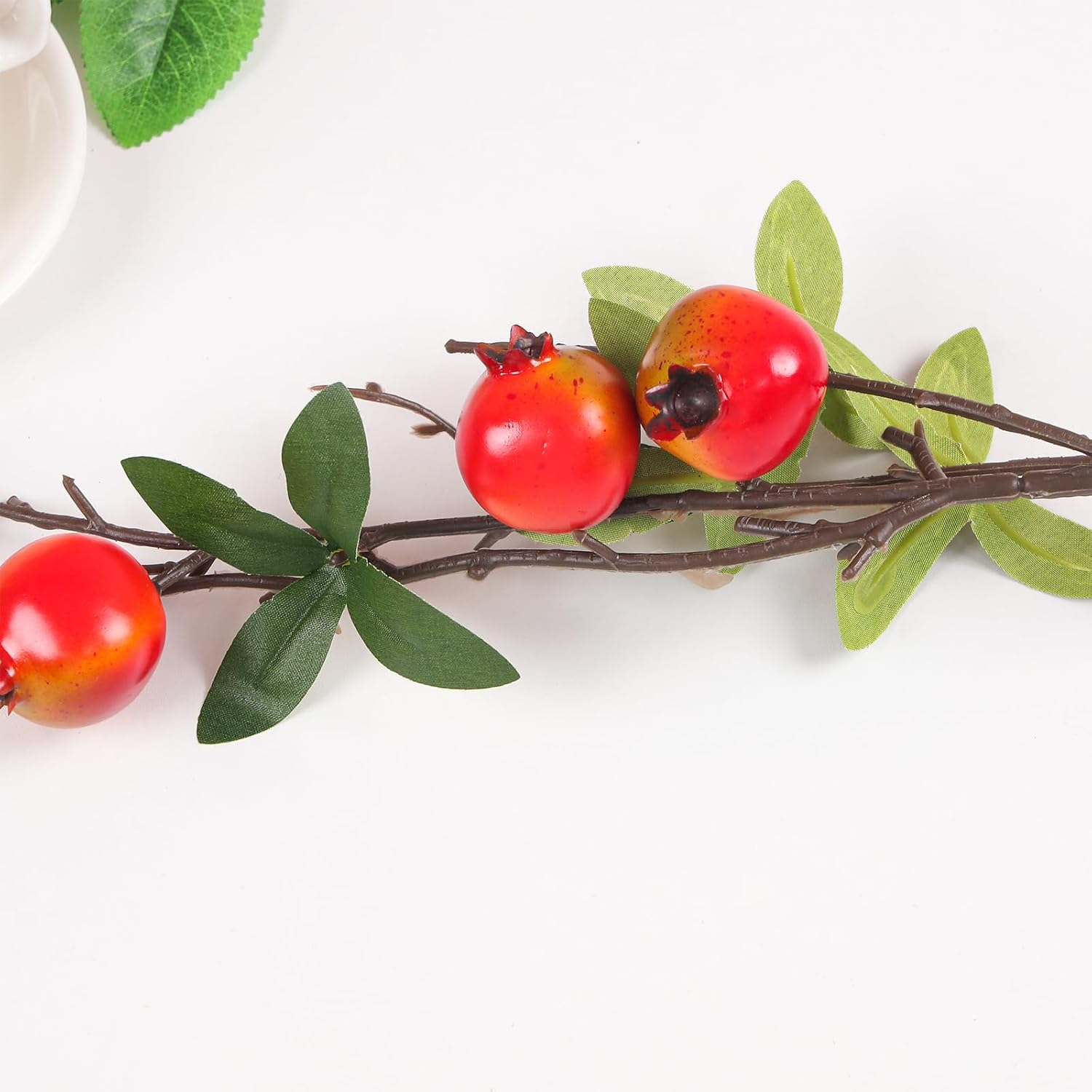 Gresorth Artificial Pomegranate Branches 5pcs Christmas Decor