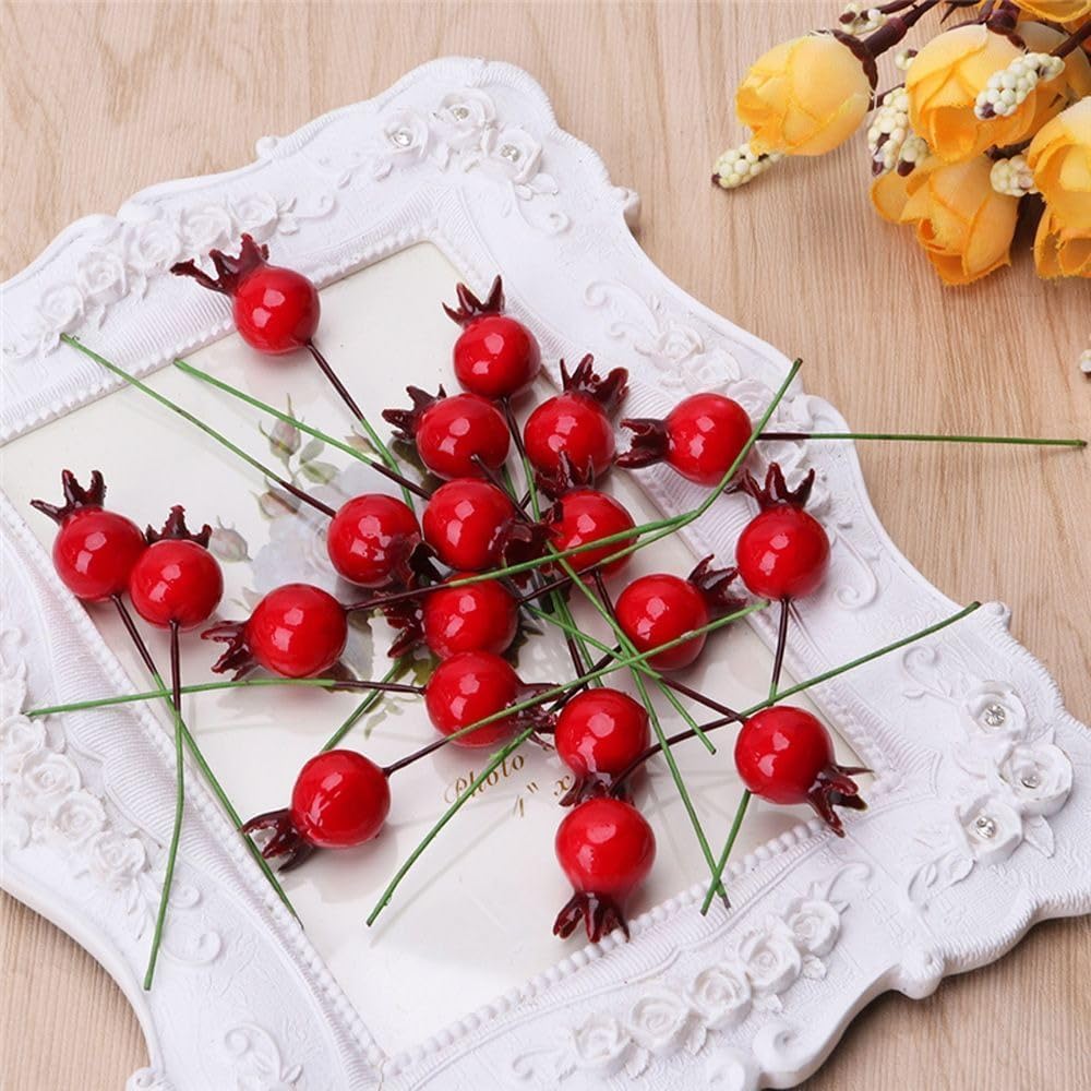 Red Mini Pomegranate Artificial Fruit Decor