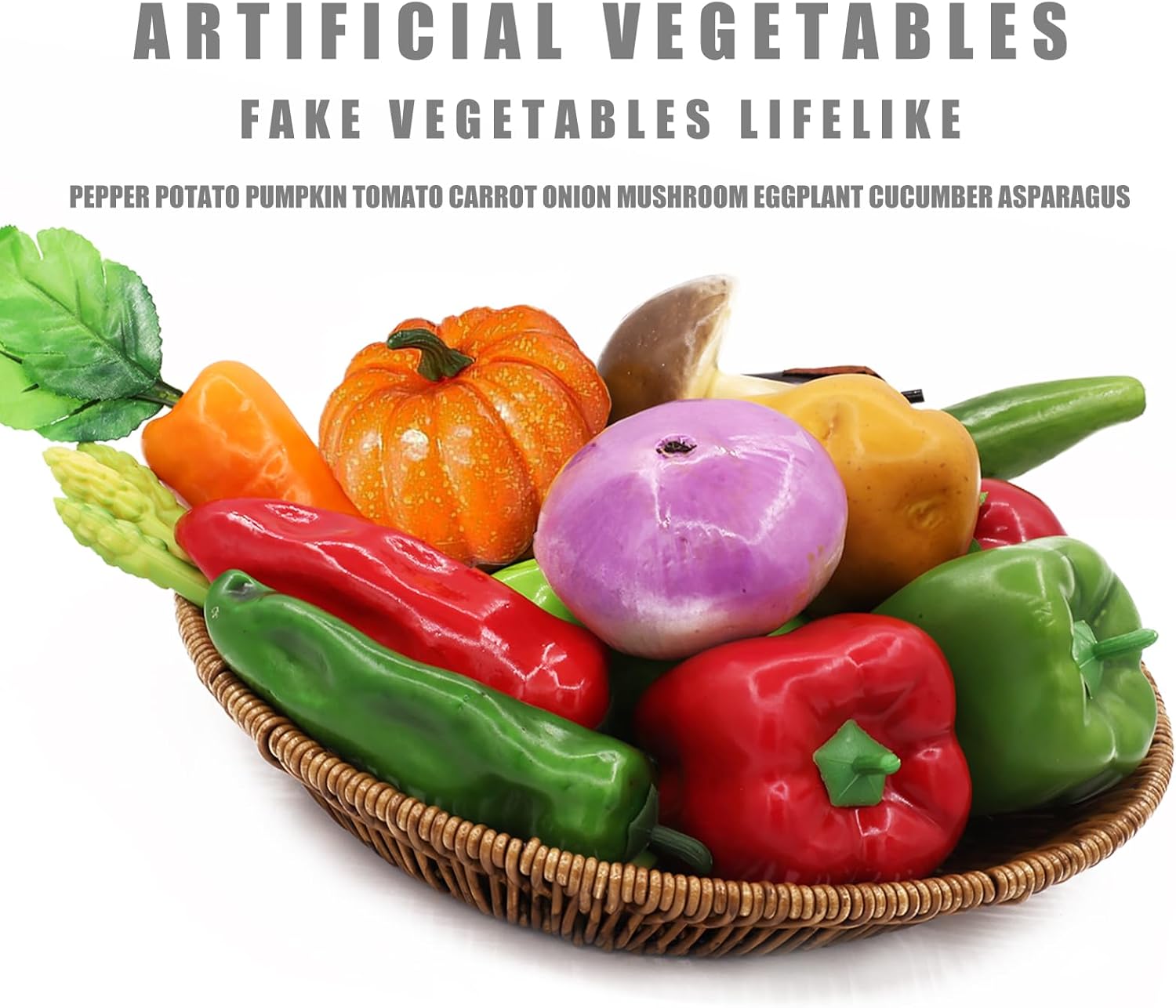 Tuxiaobu 17 Pcs Artificial Vegetables Set