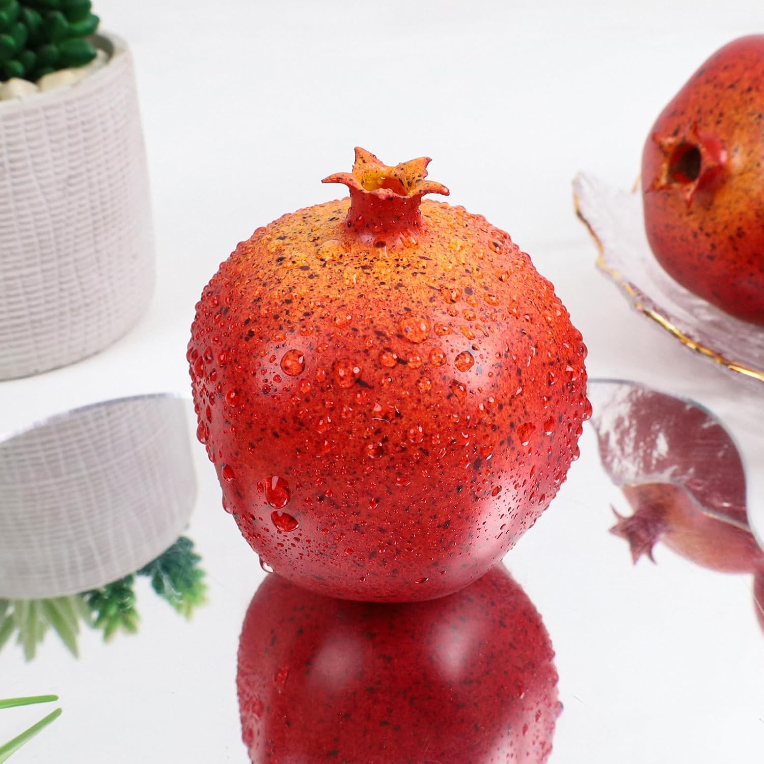 6pcs Artificial Pomegranate Decoration for Home Kitchen Wreath Party