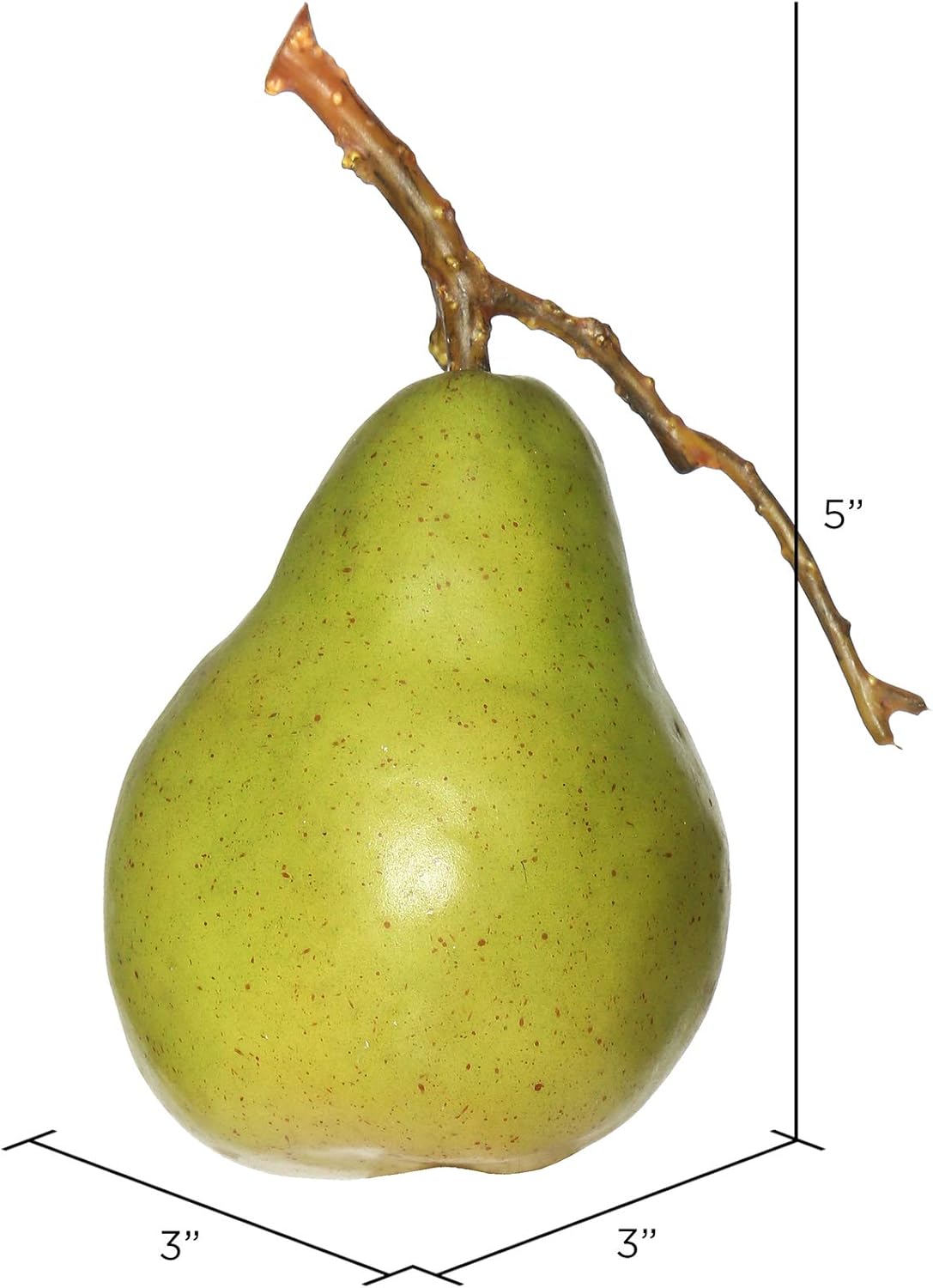 Vickerman 90MM Artificial Green and Yellow Pears 6 Pack