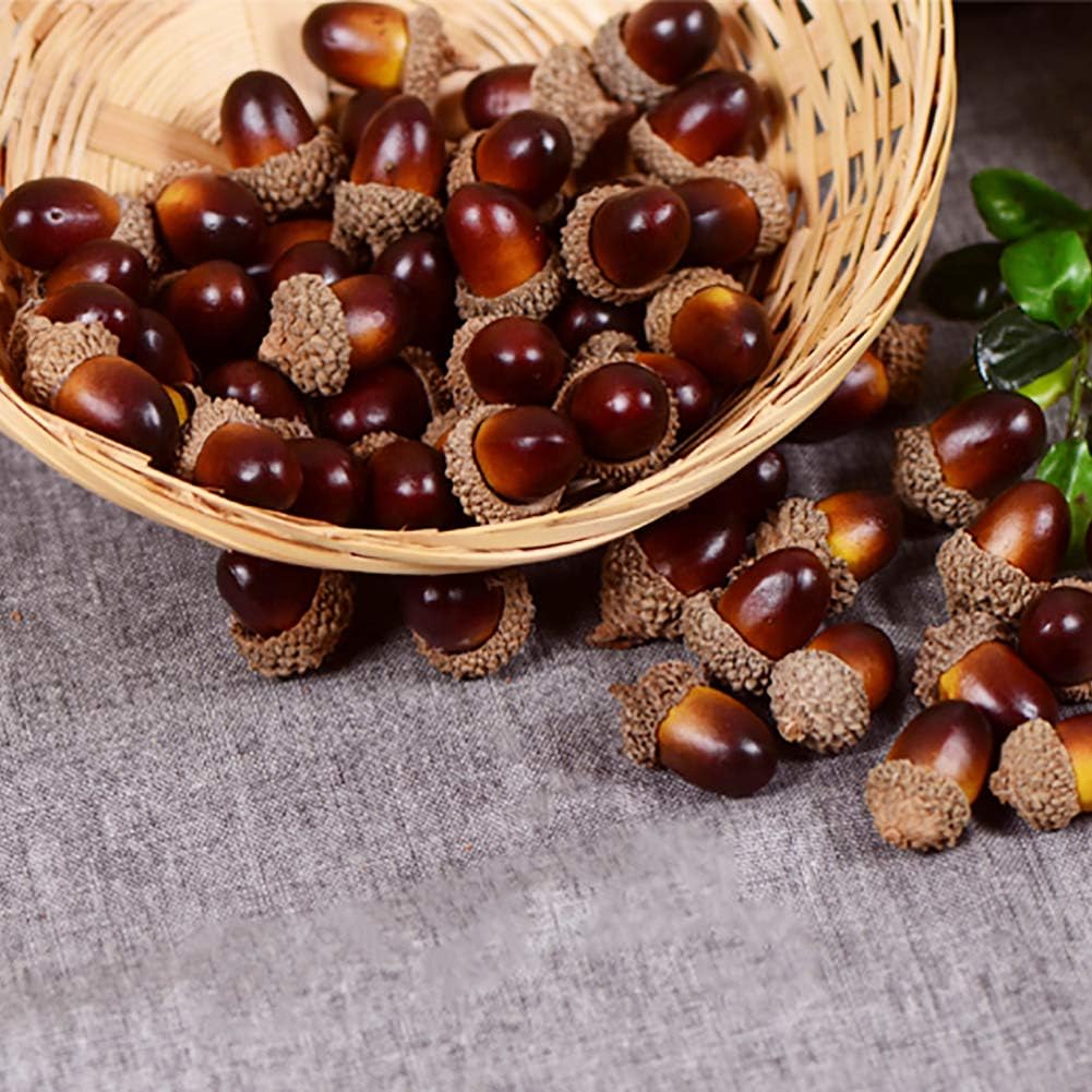 Wonuu 100 Piece Craft Acorn Decor Set