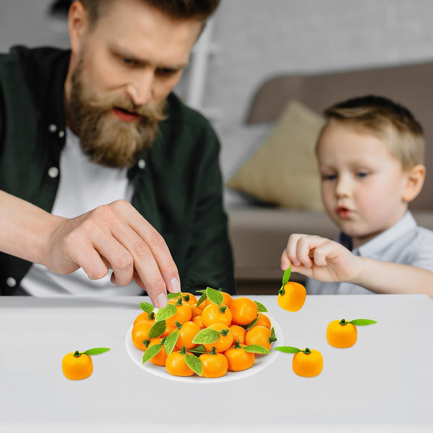 120PCS Mini Artificial Orange Decorations