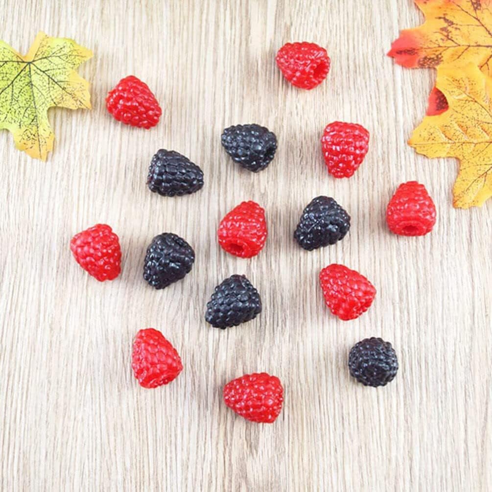 MAGICLULU 40pcs Artificial Raspberry Decoration for Photography and Parties