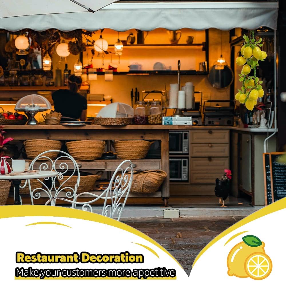 Realistic Artificial Lemon Foam Decorations 16 Pcs