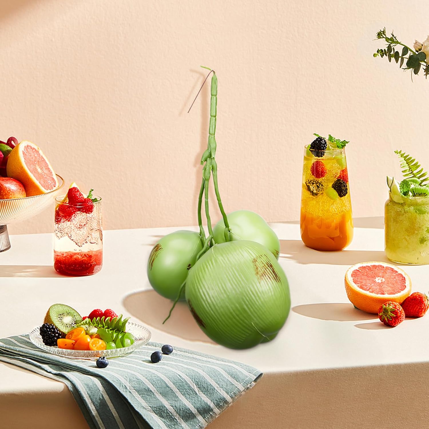 DECHOUS Artificial Coconut Bunch for Home Decor