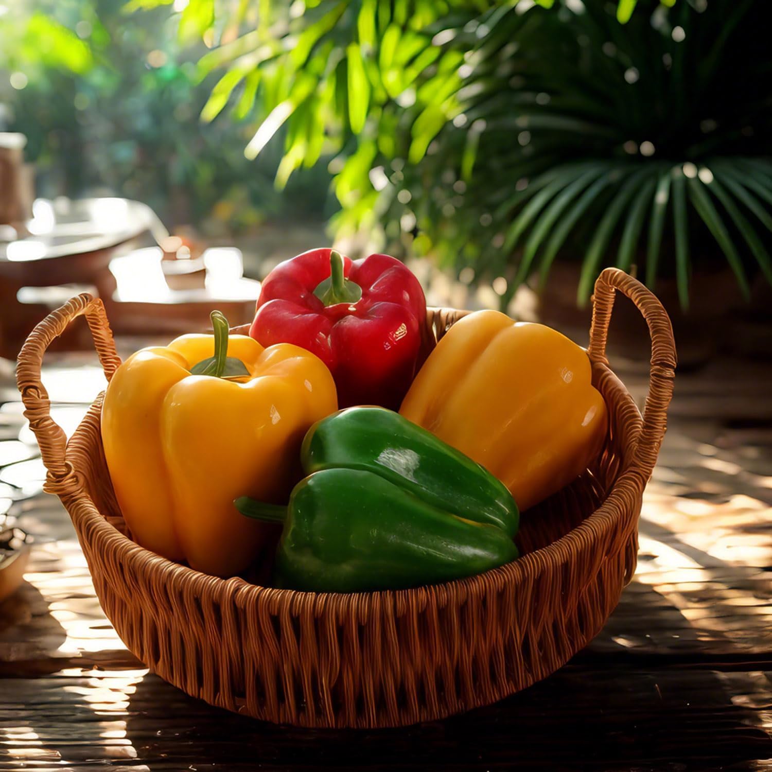Vibrant Artificial Bell Peppers 8PCS for Home Decoration