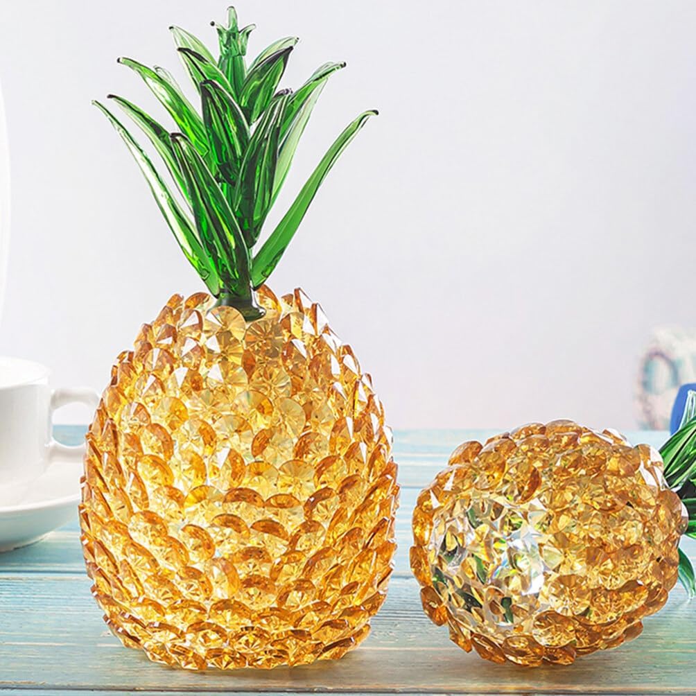 Crystal Pineapple Figurine Desk Decor Art Sculpture