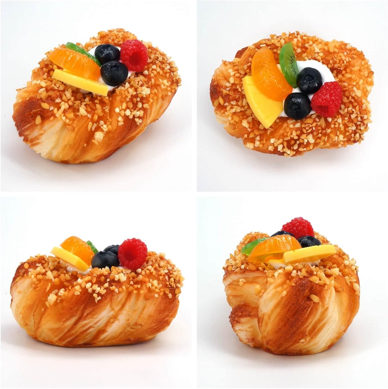 GiftYou 2-Pack Fake Fruit Bread Artificial Food Display Props