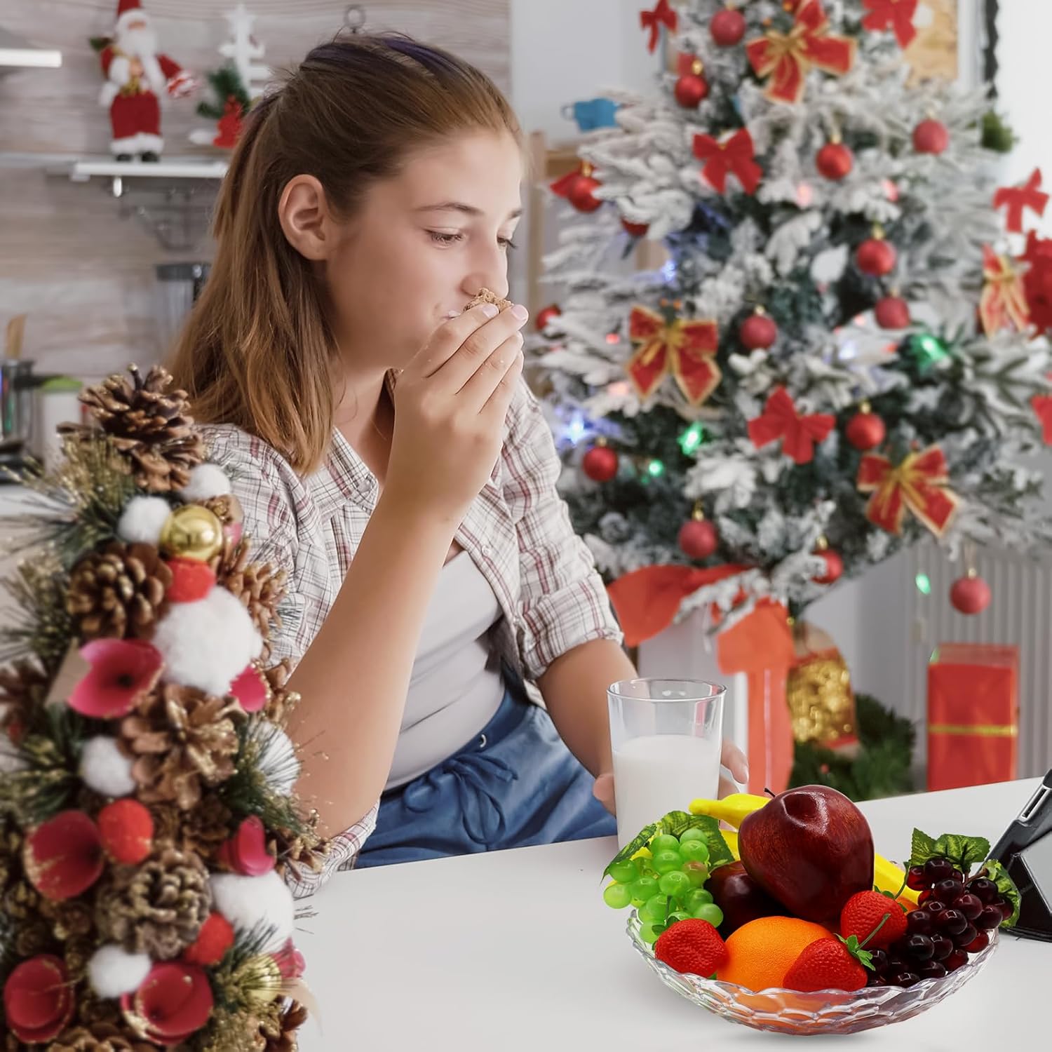 11 Pcs Artificial Fake Fruits Decor Set