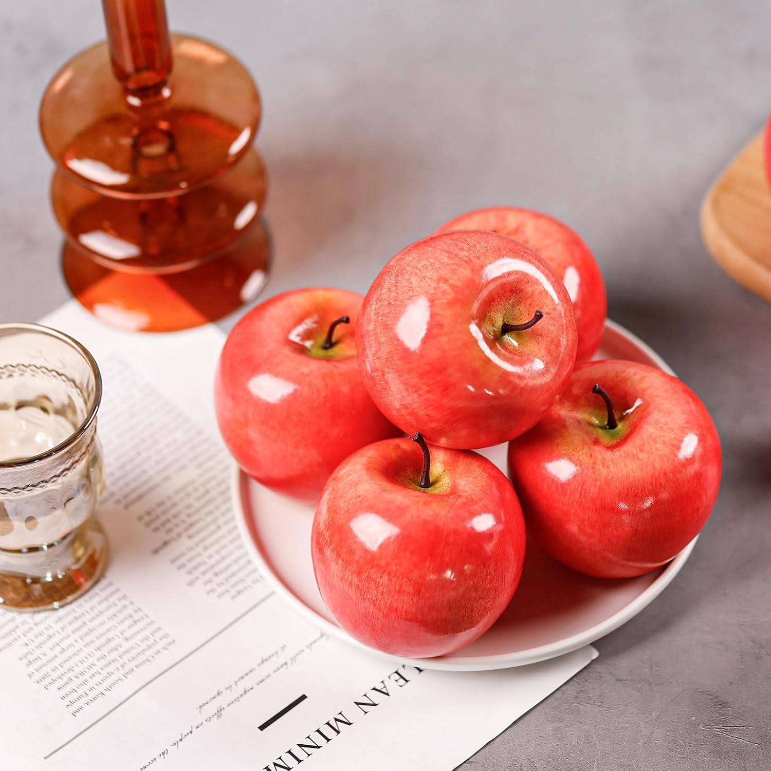 Toopify 16PCS Artificial Red Apples for Home Decor