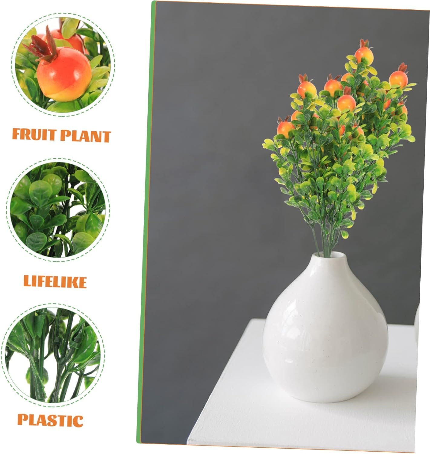 2Pcs Artificial Fruit Plants for Dining Table Centerpieces