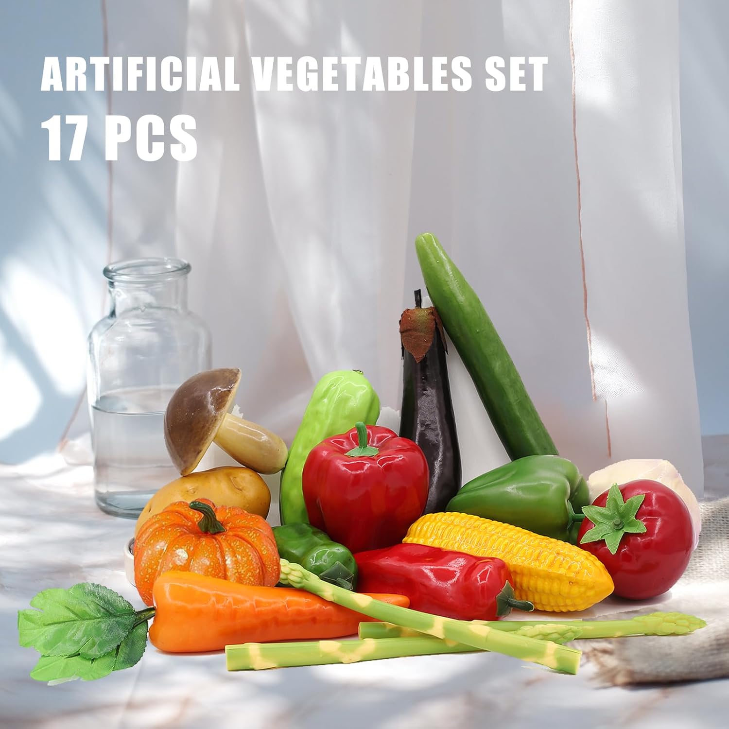 Tuxiaobu 17 Pcs Artificial Vegetables Set