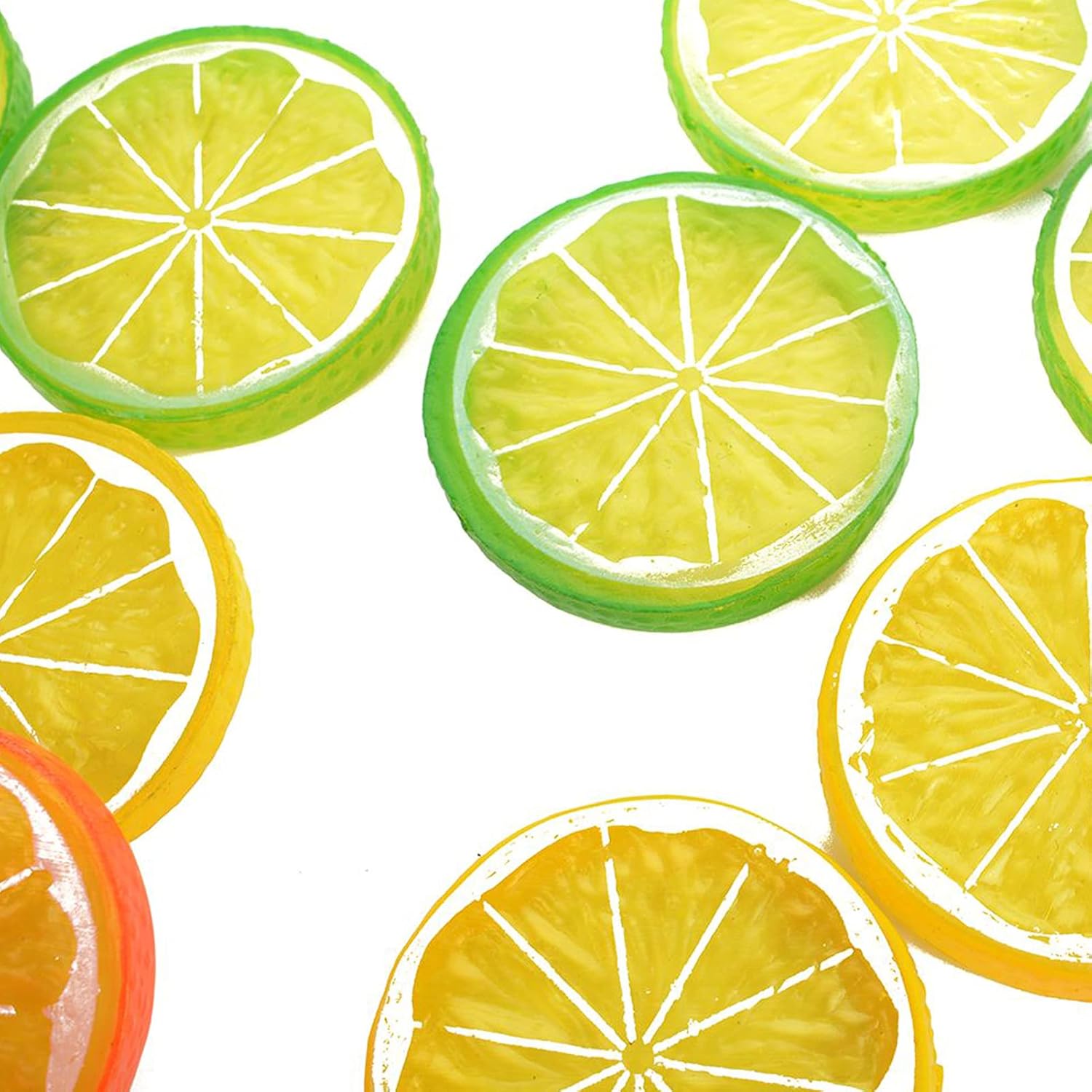 NUOMI 30PCS Artificial Lemon Slices for Decoration and Photography