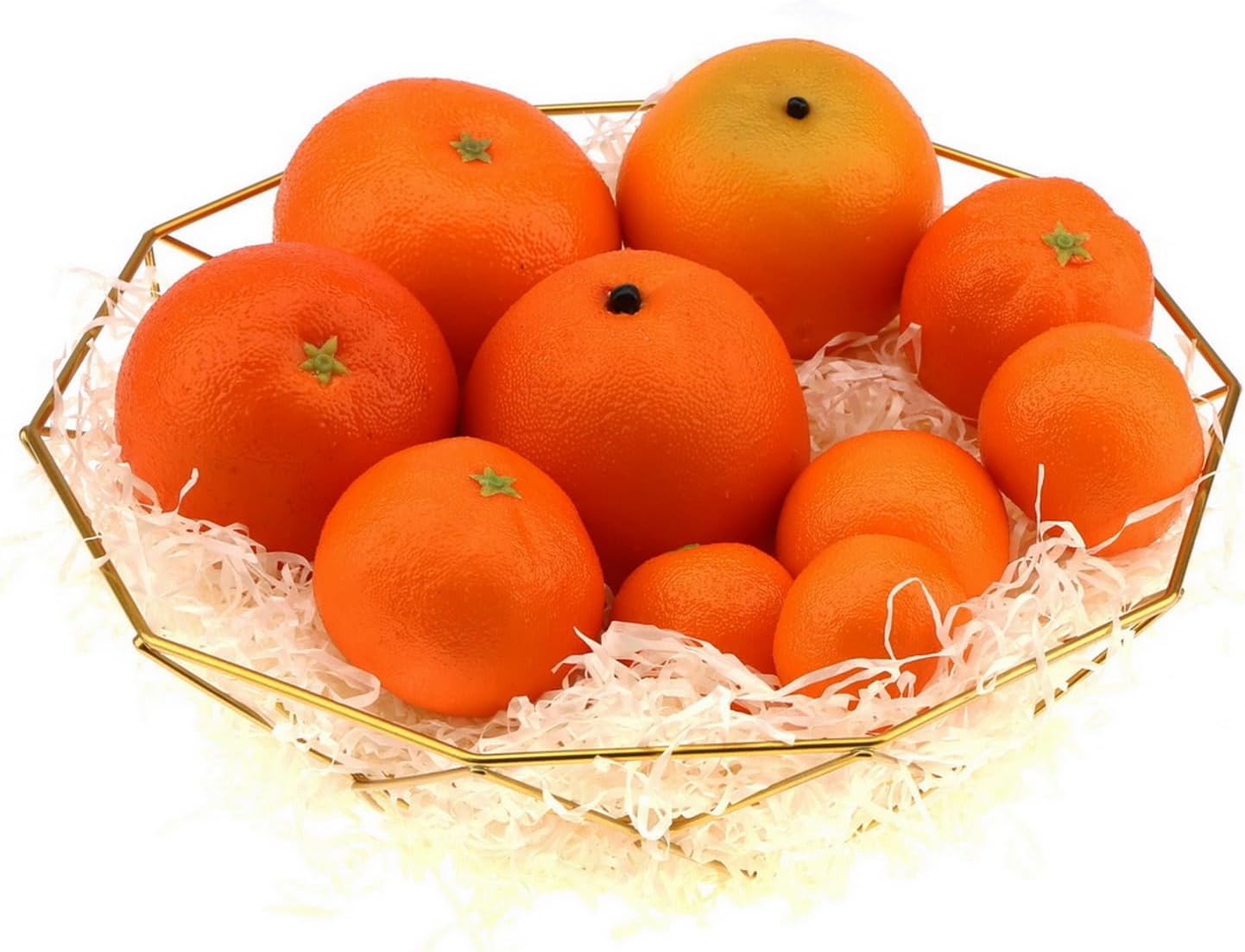 Woration Realistic Artificial Orange Set 10 Pcs