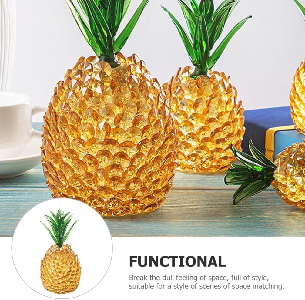 Crystal Pineapple Figurine Desk Decor Art Sculpture