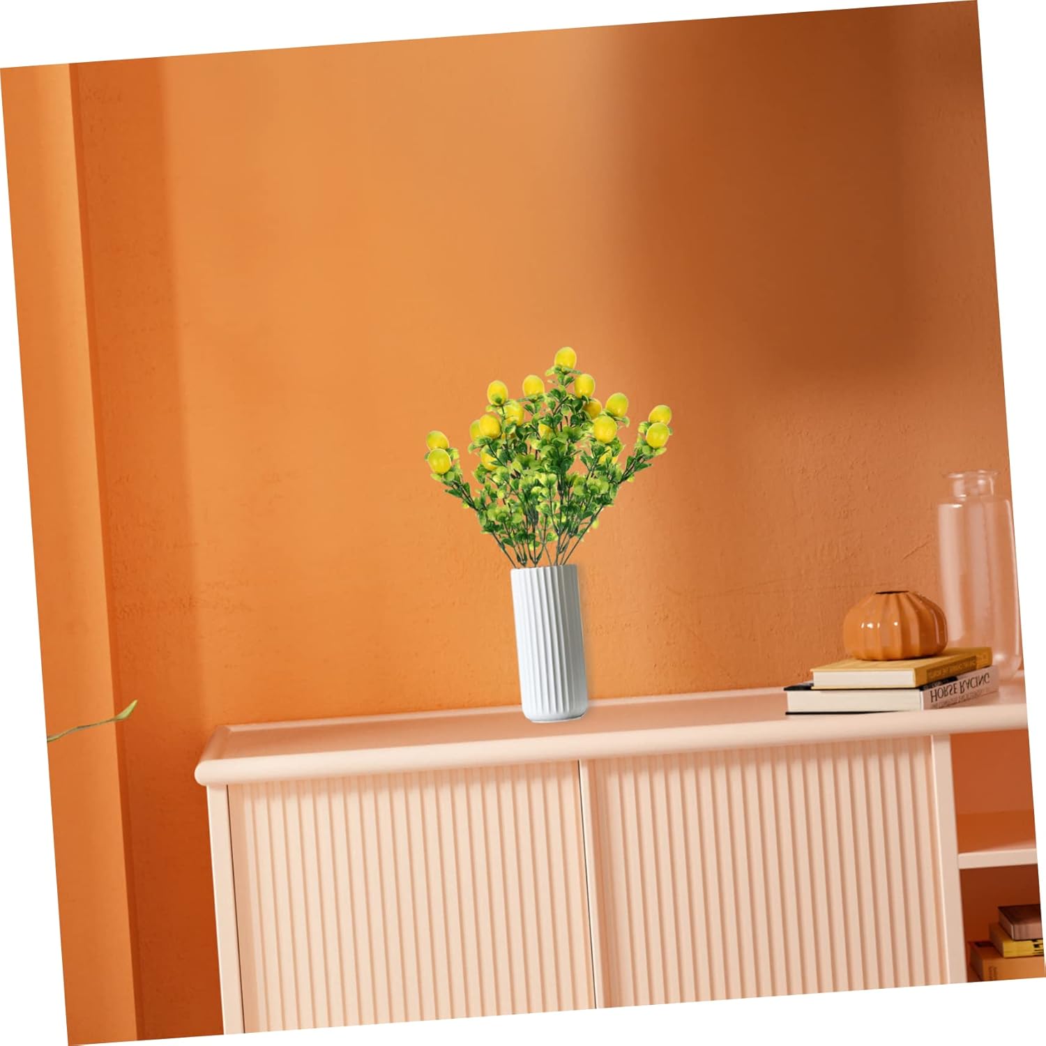 HOMSFOU Artificial Fruit Branches with Red Berries