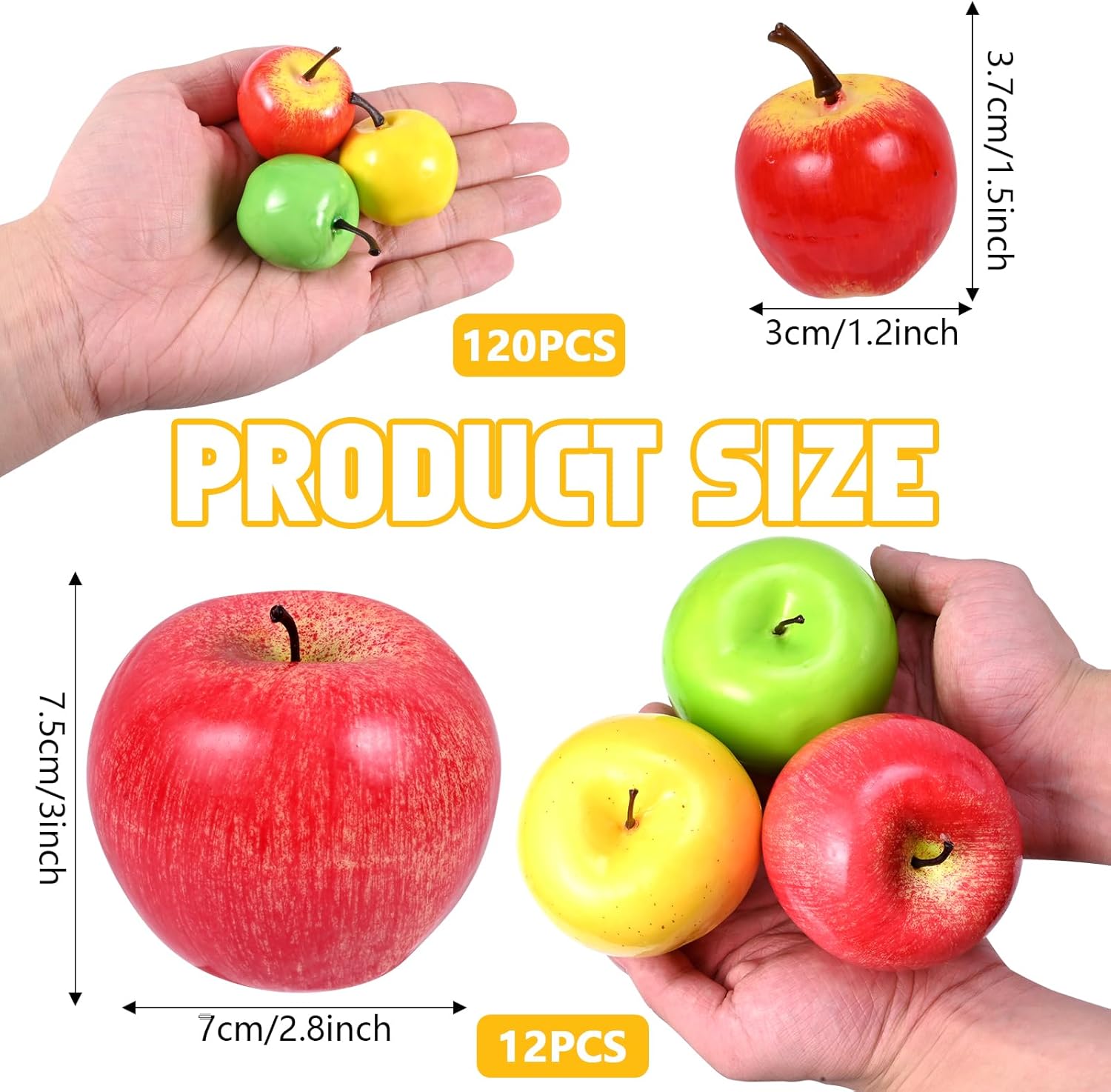132 Pcs Artificial Apples for Home Party Decor