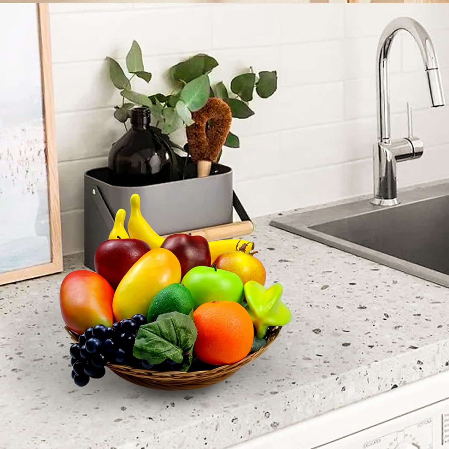 12 Pcs Artificial Fruits Set for Kitchen Decor