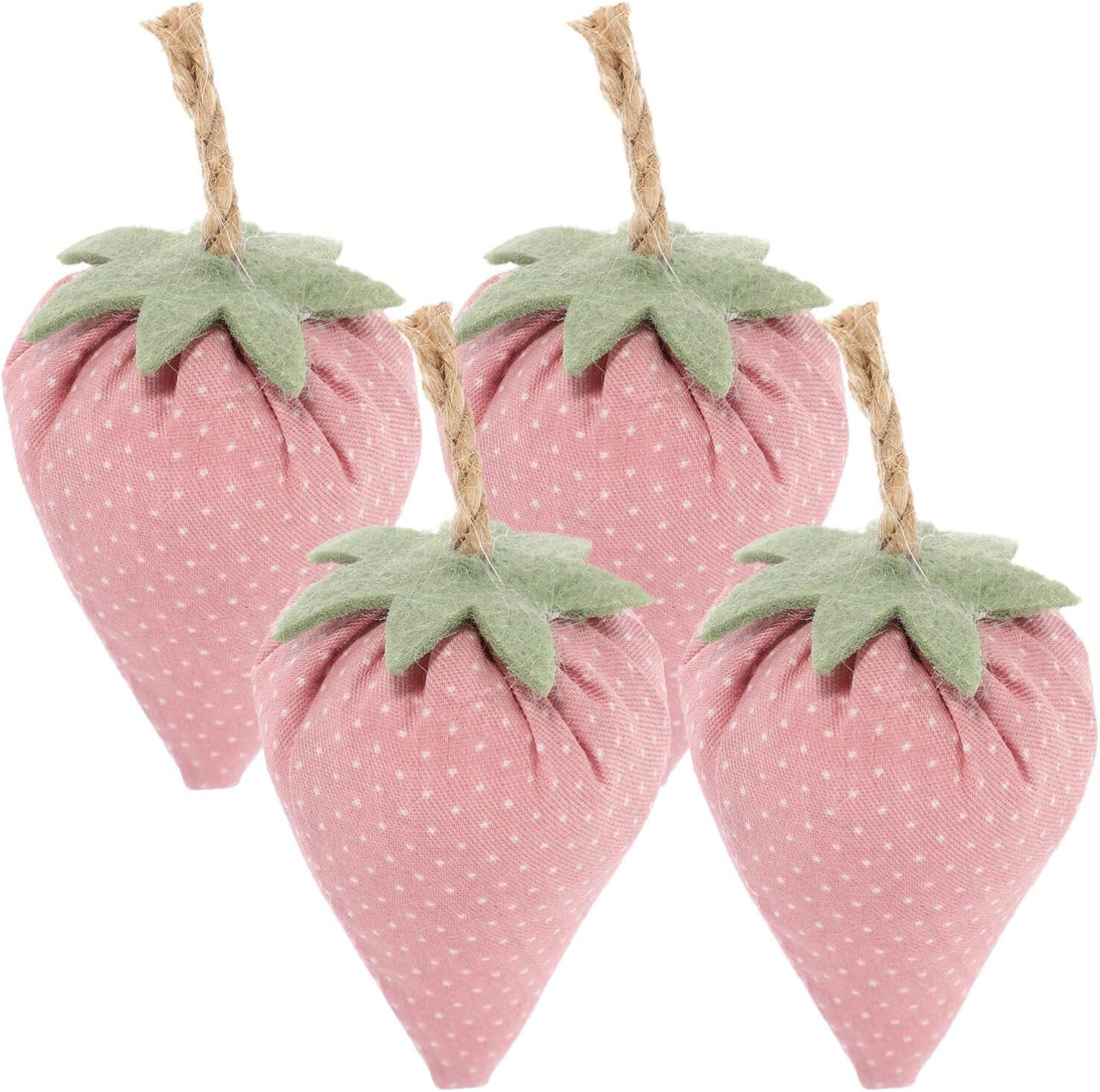 HolidyoYo Fabric Strawberry Bowl Fillers 4pcs