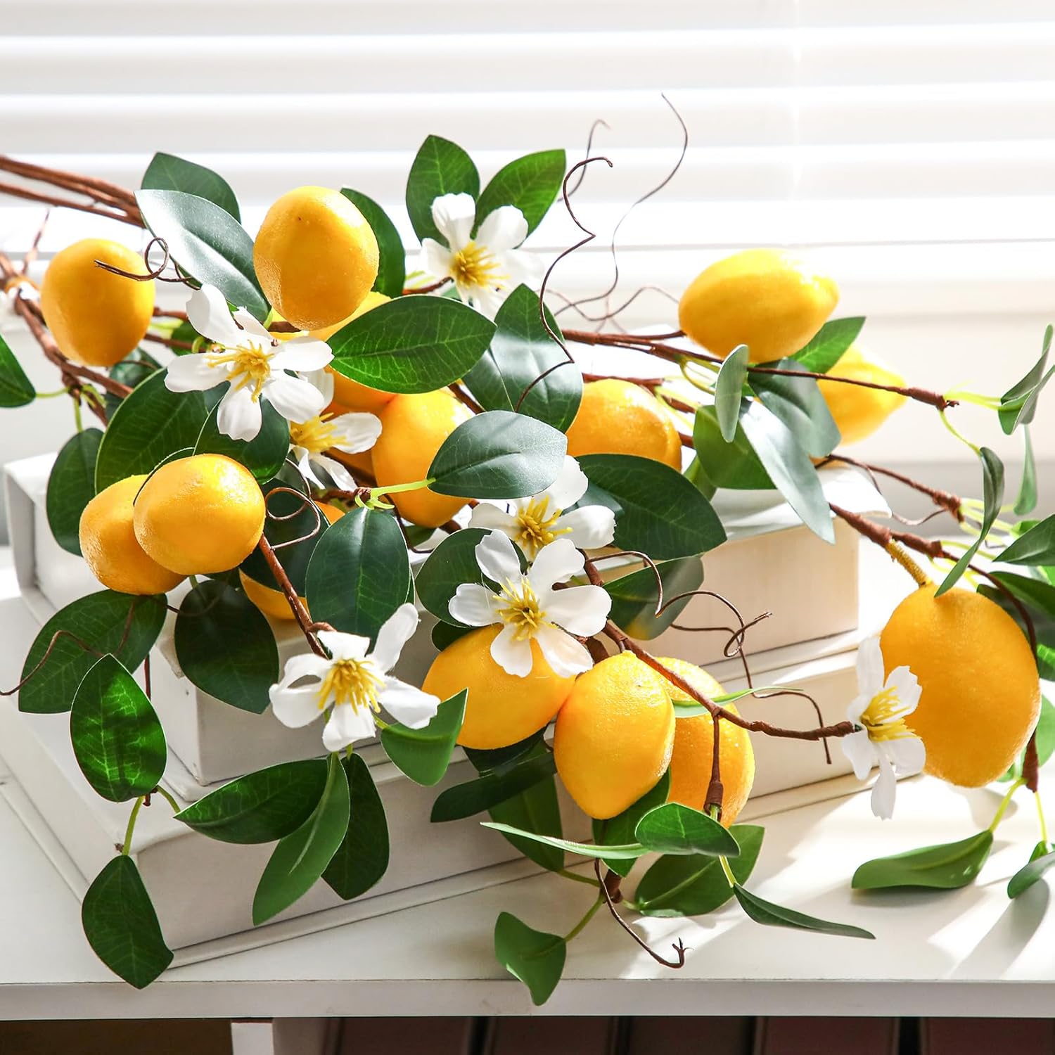 Giegxin 8-Piece Artificial Lemon Decor Bundle