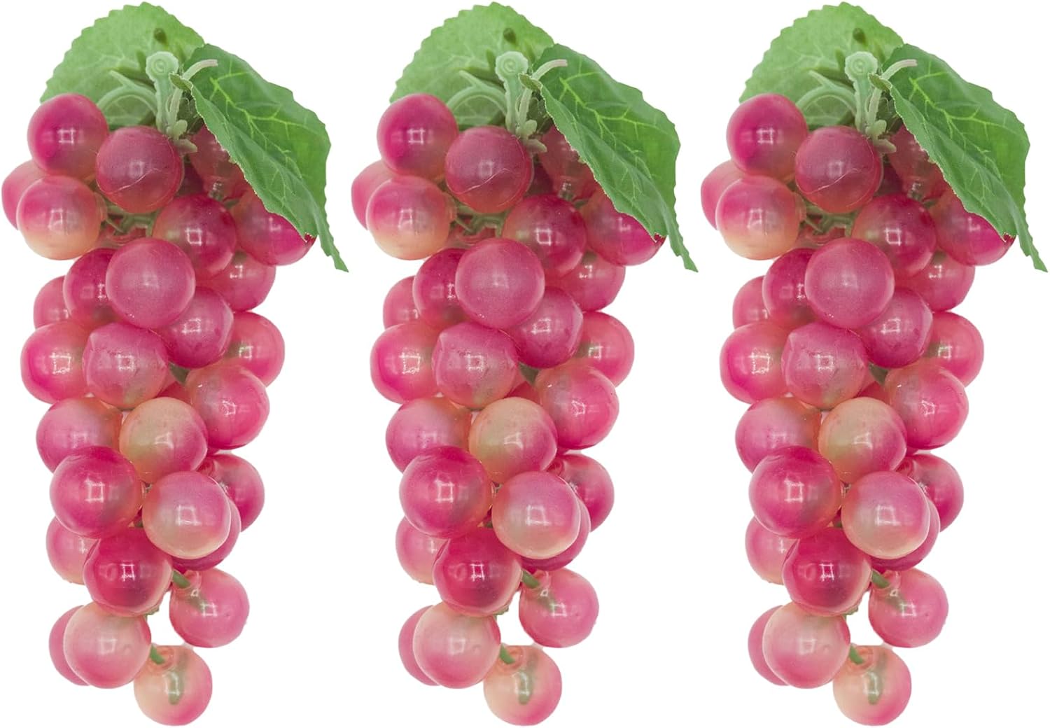 Featuman 3 Bunches Artificial Grapes 7 Inch Decorative Fruit
