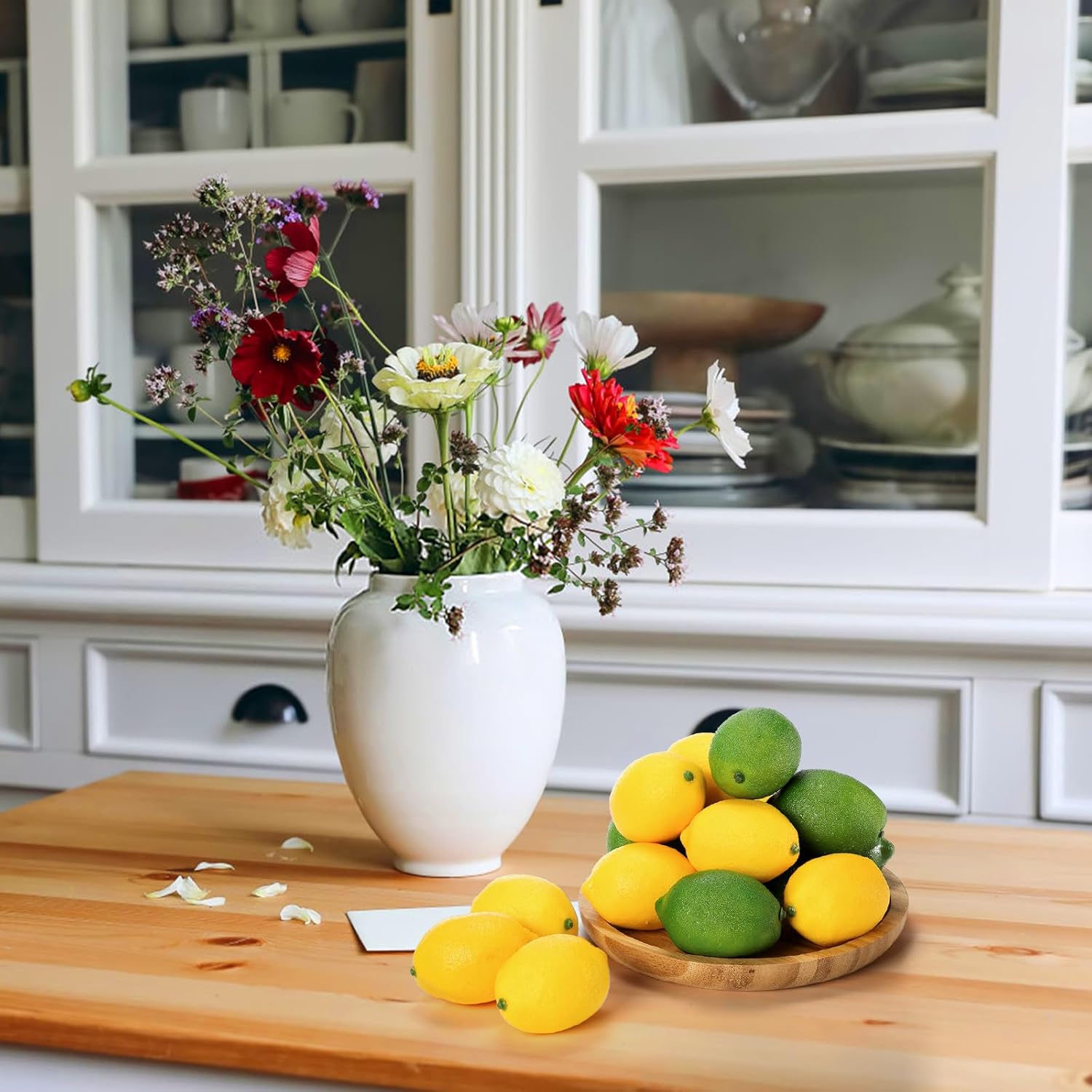 ZEAYEA 40 Pcs Artificial Lemons for Home Decor