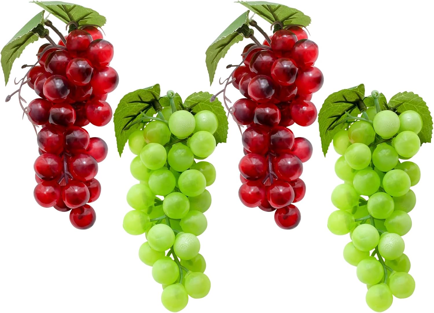 4 Bunches Realistic Artificial Grapes for Decor
