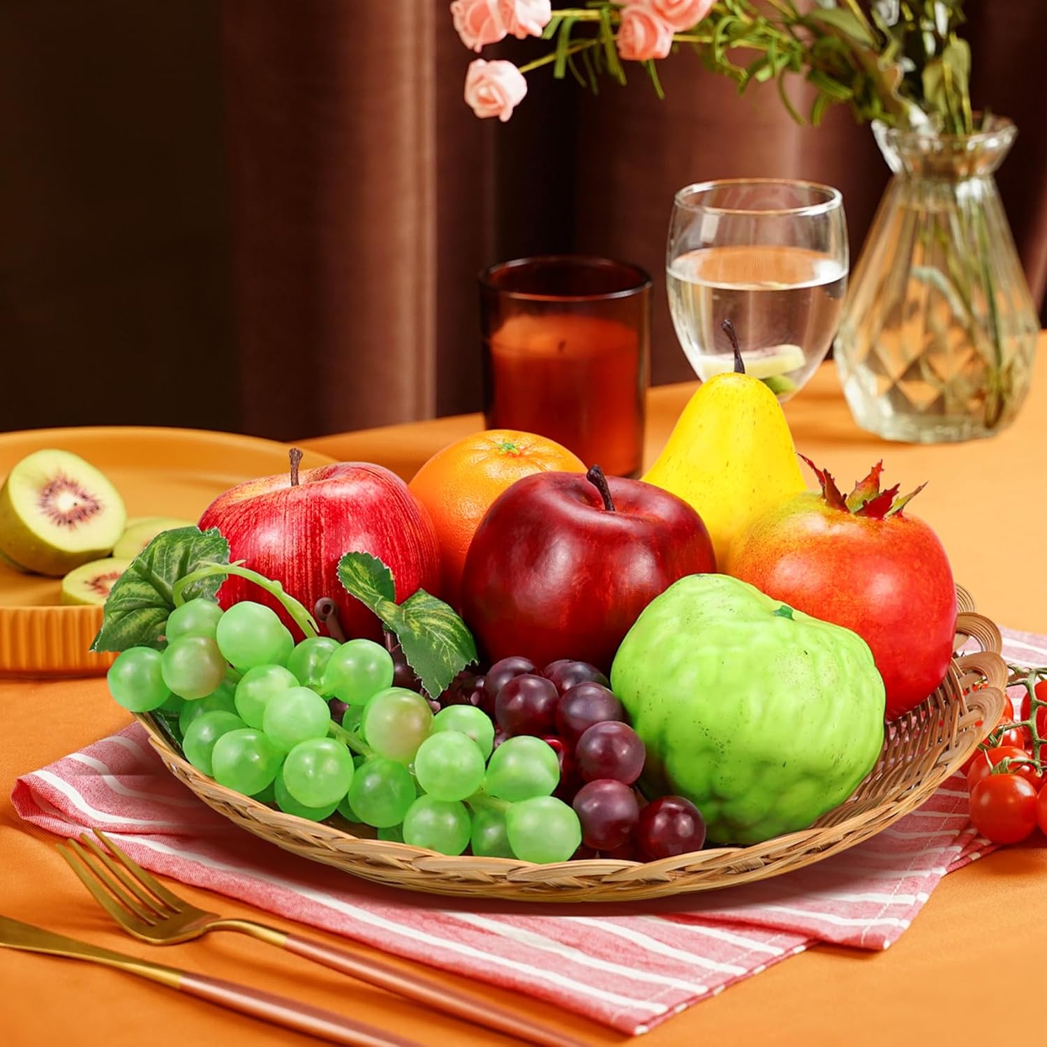 Lorigun 8 Pcs Artificial Fruit Decor Set
