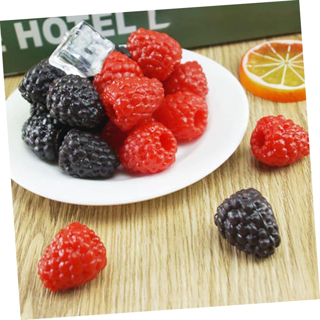 VICASKY Artificial Raspberry Decor 20pcs Realistic Fruit Props