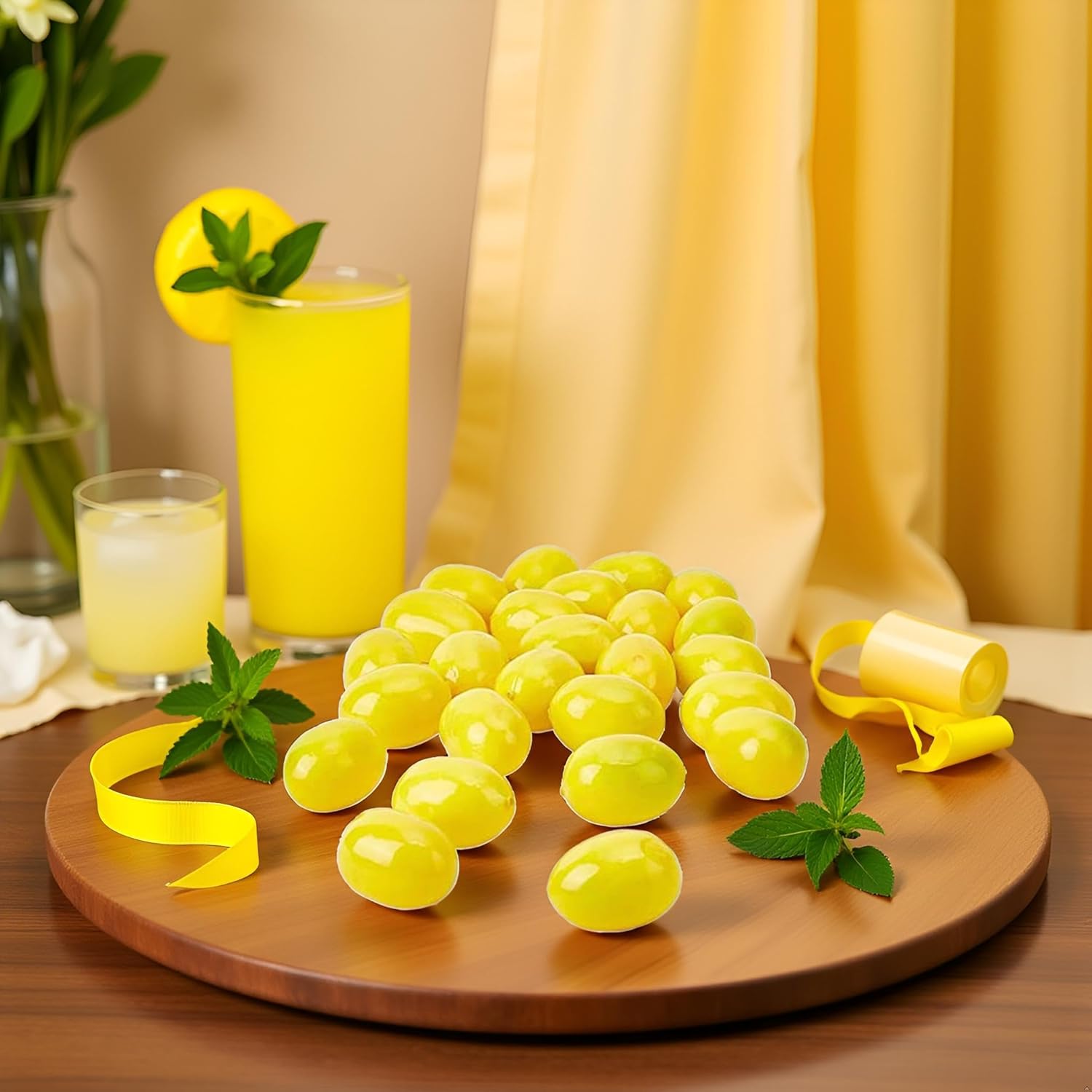 20Pcs Yellow Mini Fake Lemon Fruit Decor