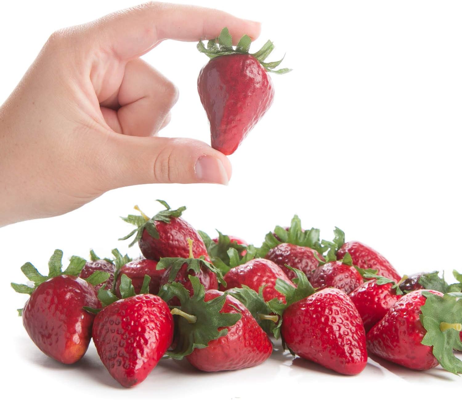 Realistic Fake Red Strawberries Pack of 48