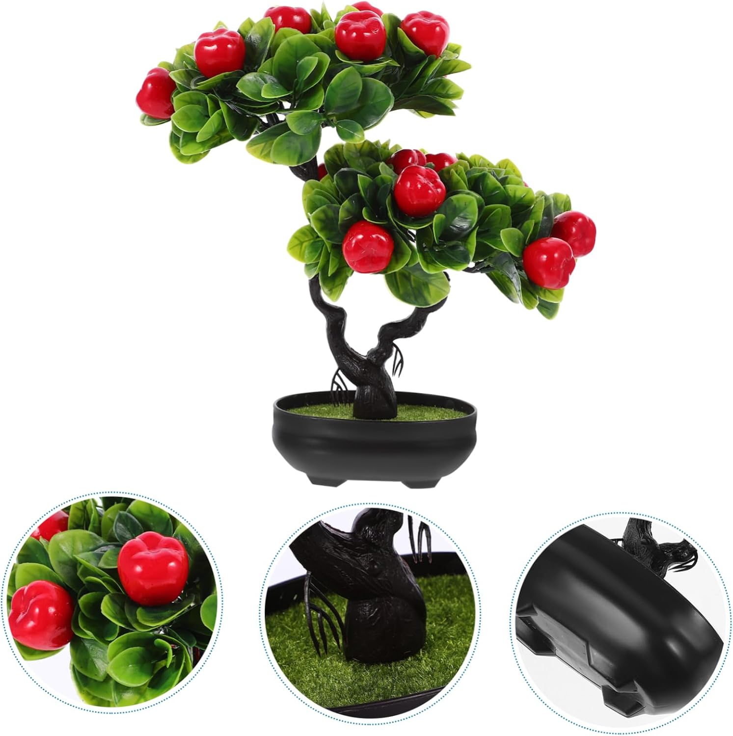 Vaguelly Realistic Artificial Fruit Tree Pot Decor