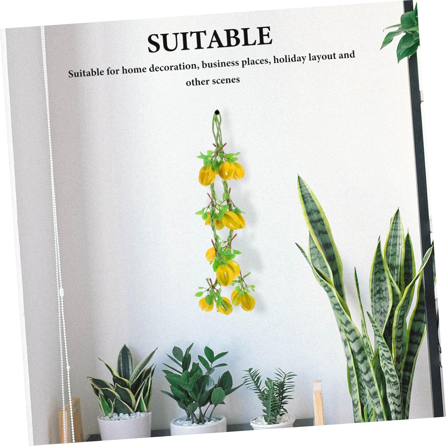 GRIRIW 2Pcs Artificial Star Fruit Garland