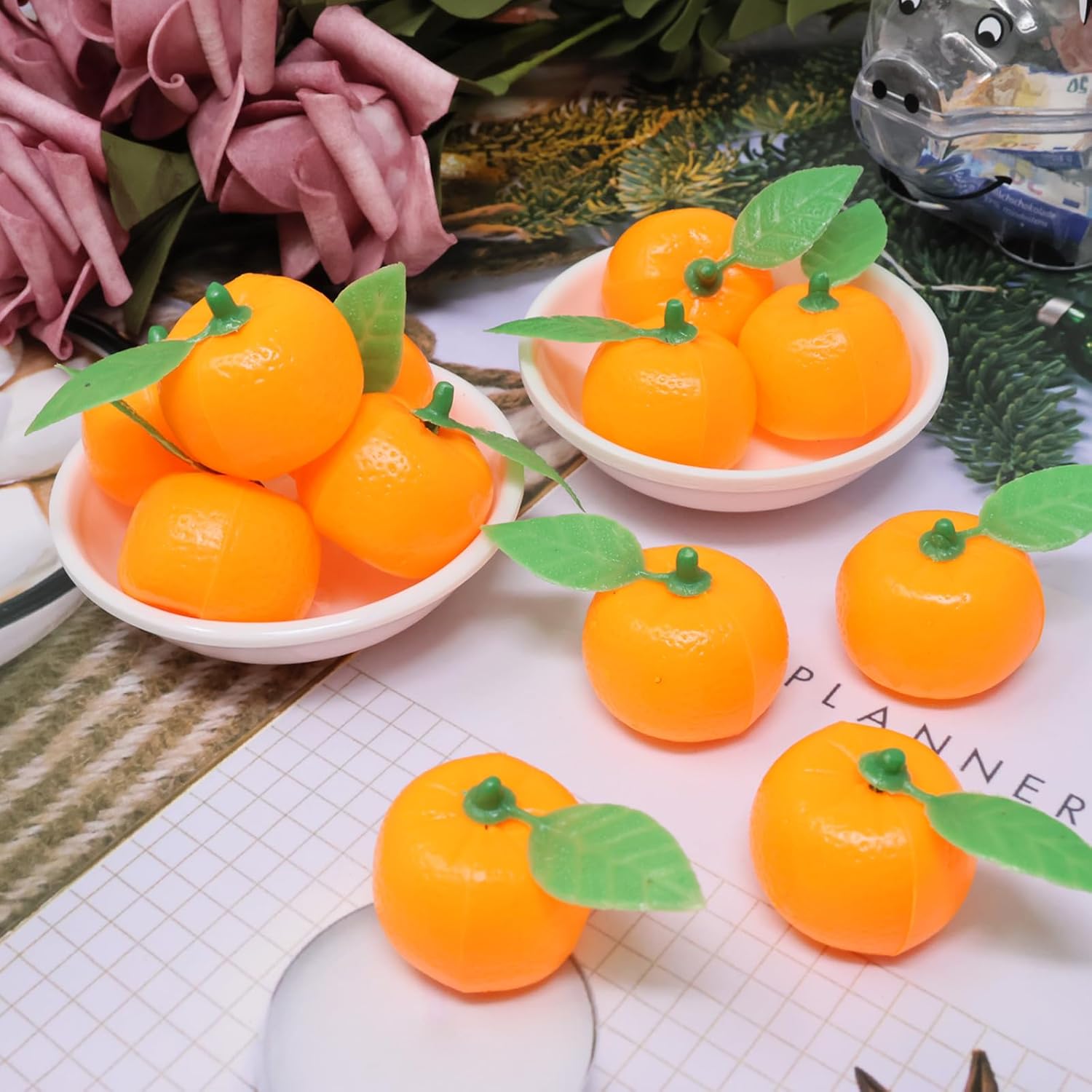 Honbay 30PCS Realistic Artificial Plastic Oranges