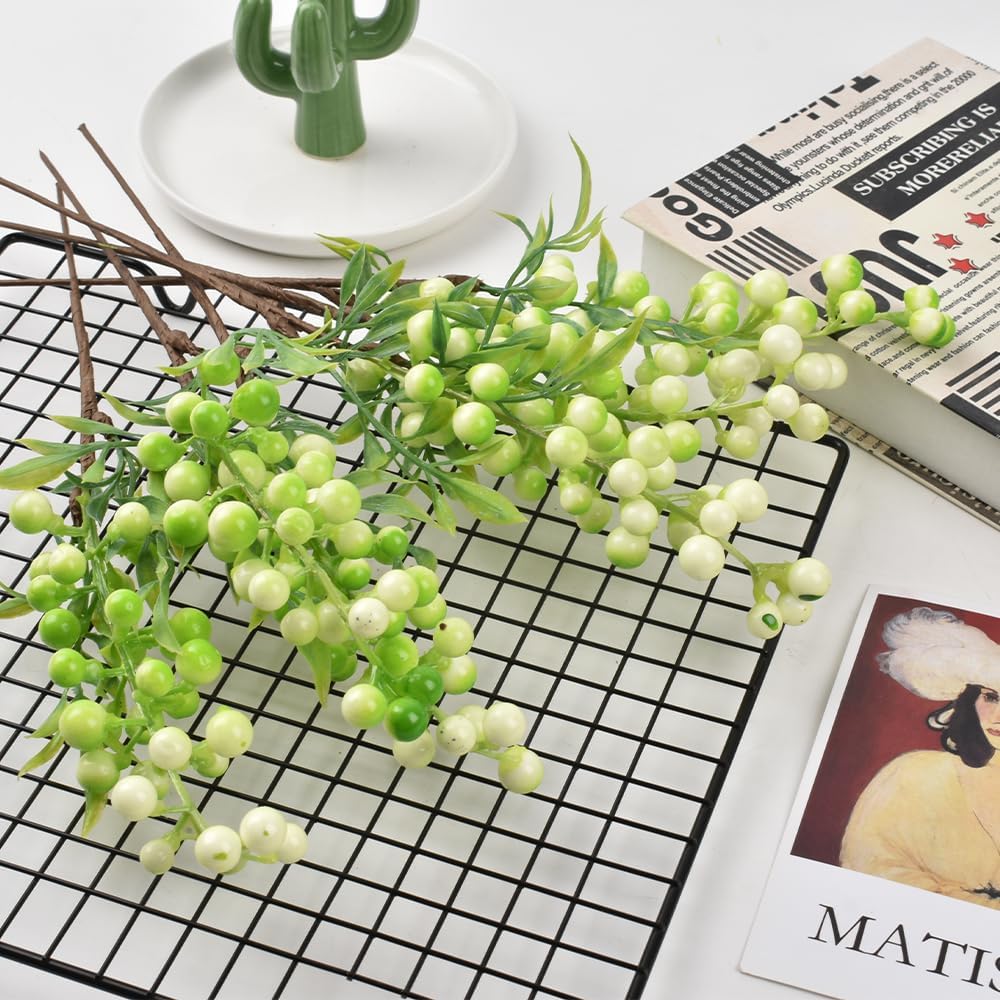 HUIANER Artificial Blueberries 6 Pcs Lifelike Decor