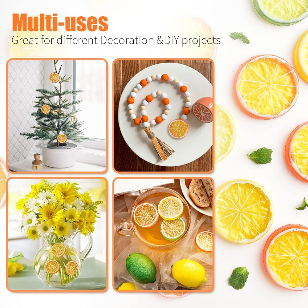 Hagao Fake Orange Slices Artificial Fruit 10 pcs