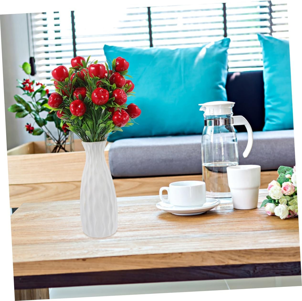 Unomor 4Pcs Artificial Fruit Branches for Home Decor
