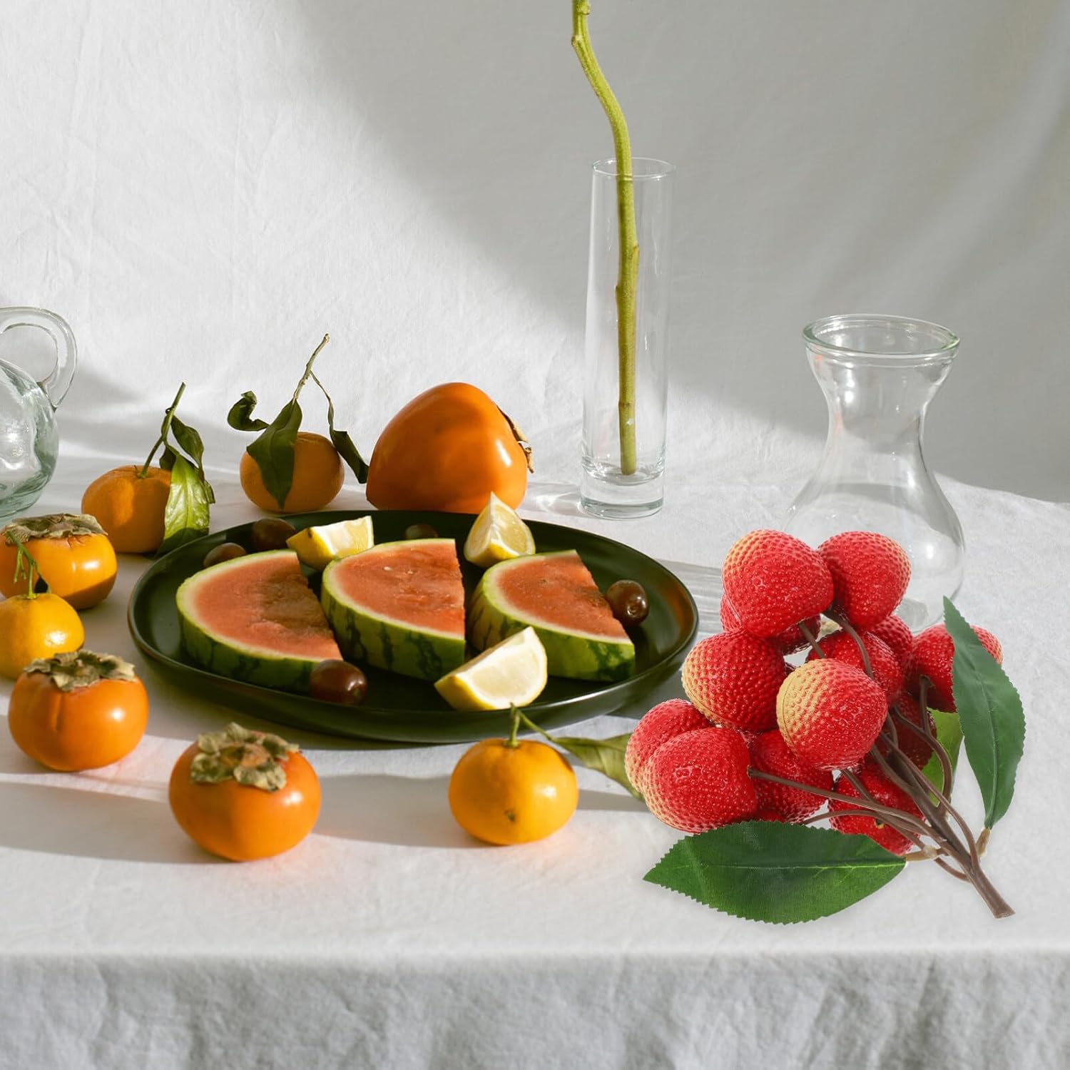 Garneck Artificial Lychee Bunch for Home Decor