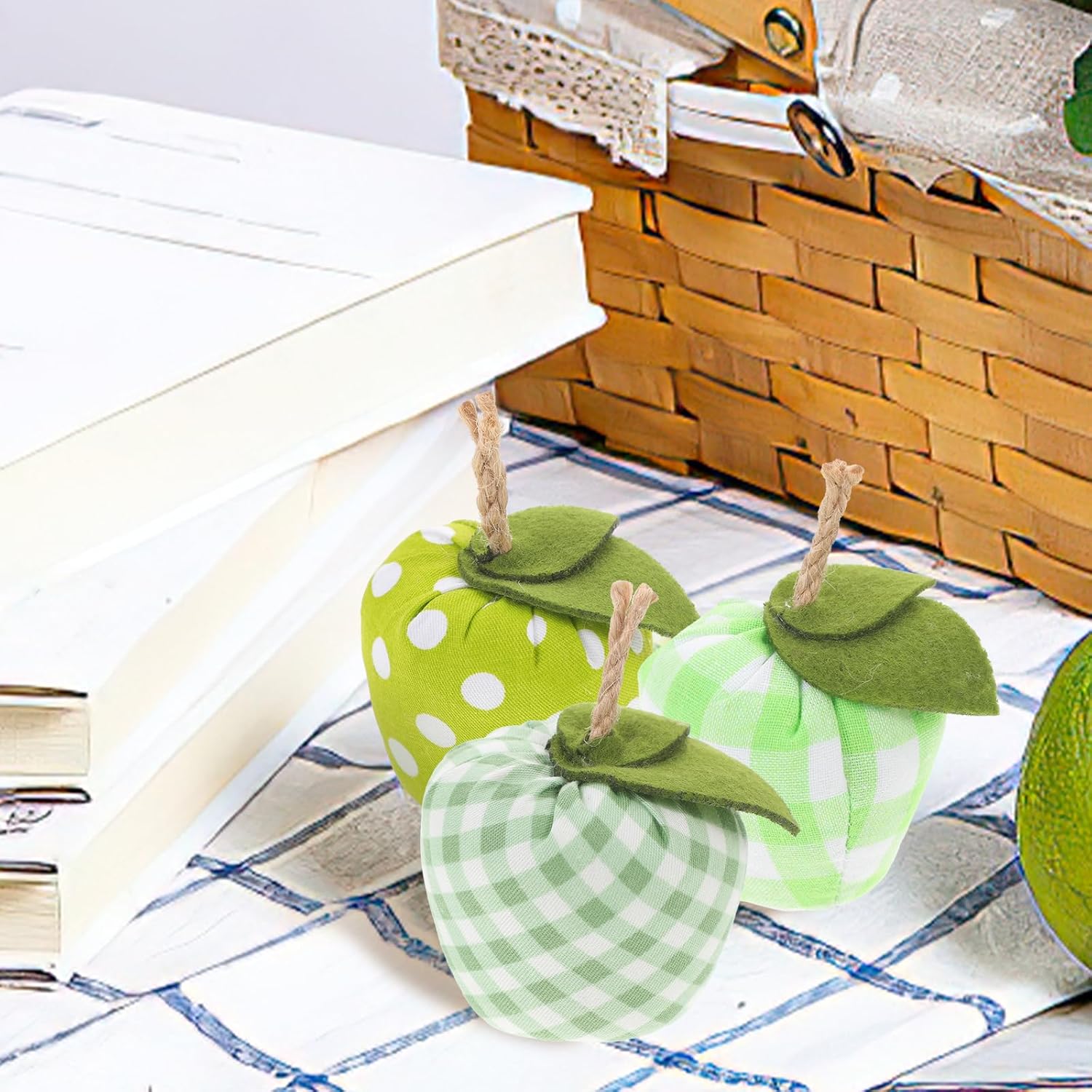 Alipis 3pcs Artificial Fabric Apples Kitchen Decoration