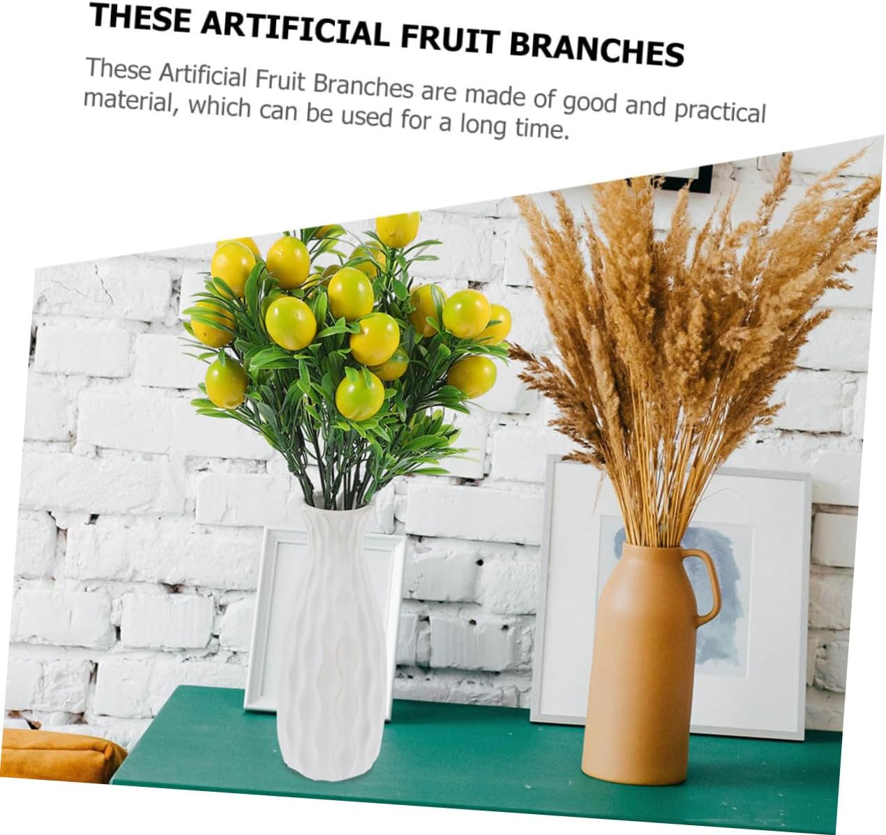 PRETYZOOM 3Pcs Artificial Fruit Branches for Home Decor