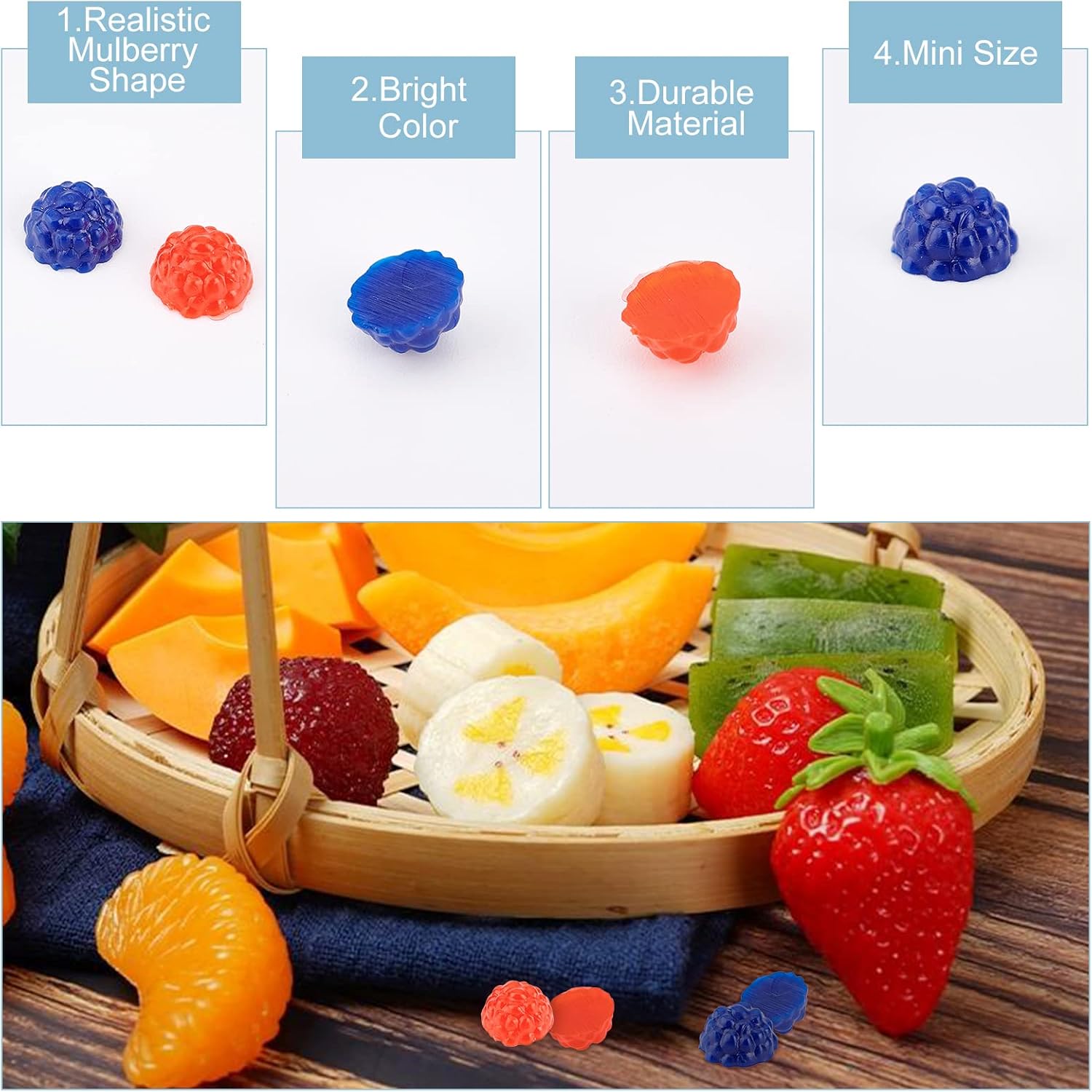 OLYCRAFT 240pcs Artificial Raspberry Decorations for DIY Crafts