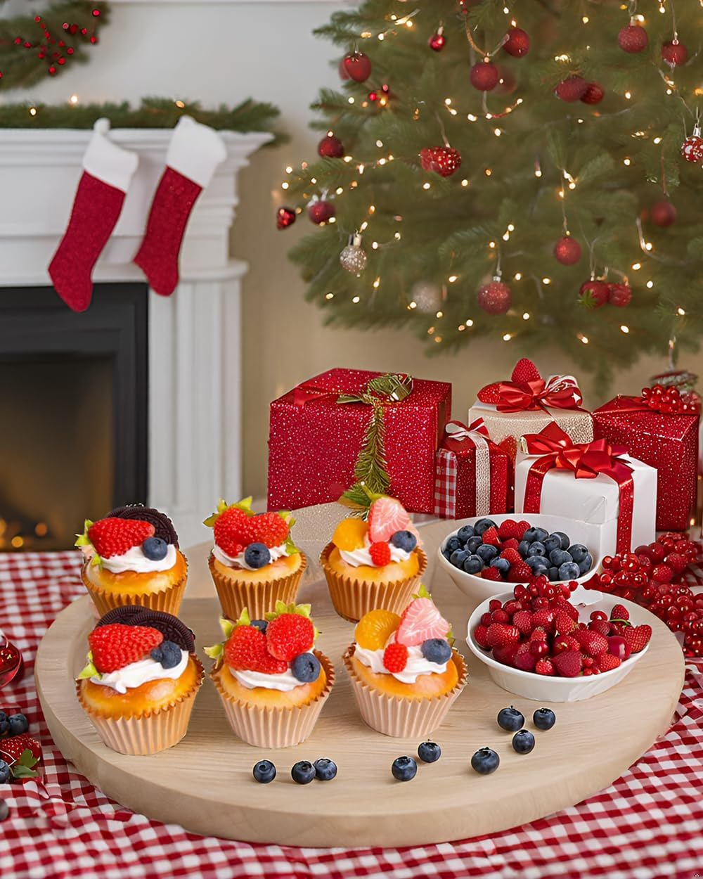 6PCS Artificial Cake Simulation Realistic Cupcake Display Prop
