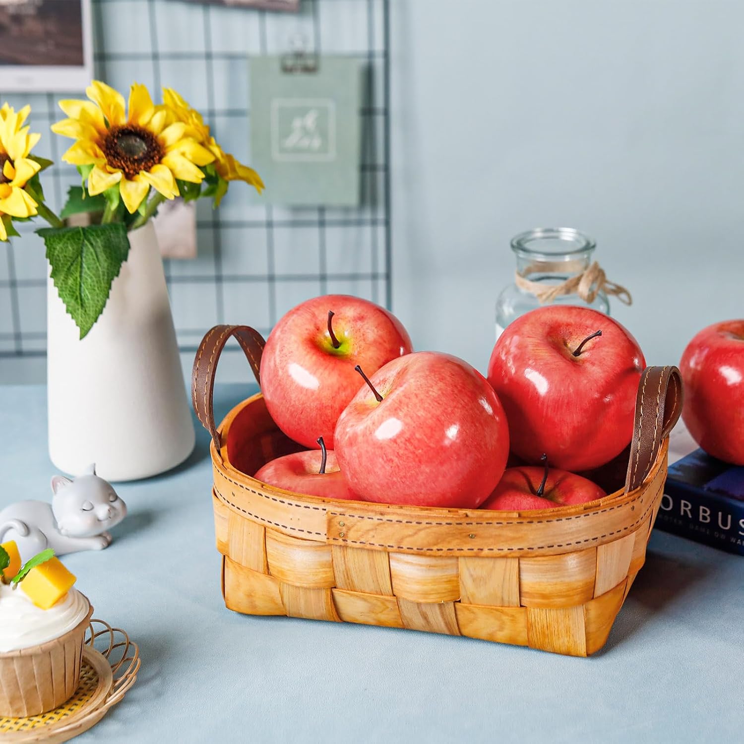 Toopify 16PCS Artificial Red Apples for Home Decor