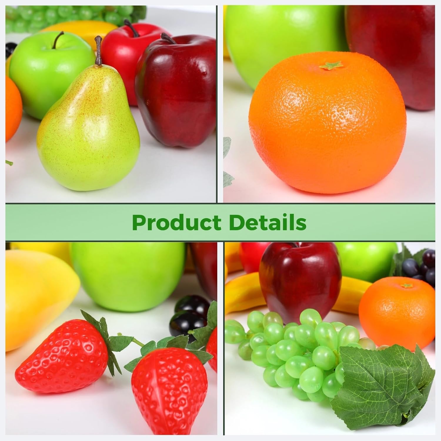 OMISTAR 21 Pcs Artificial Fruit Set for Home Decor