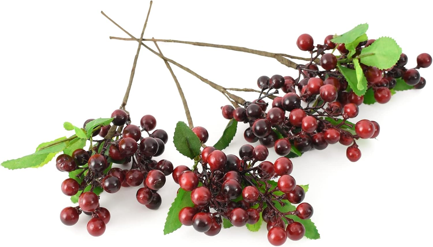 HUIANER Artificial Dark Red Berries with Stems