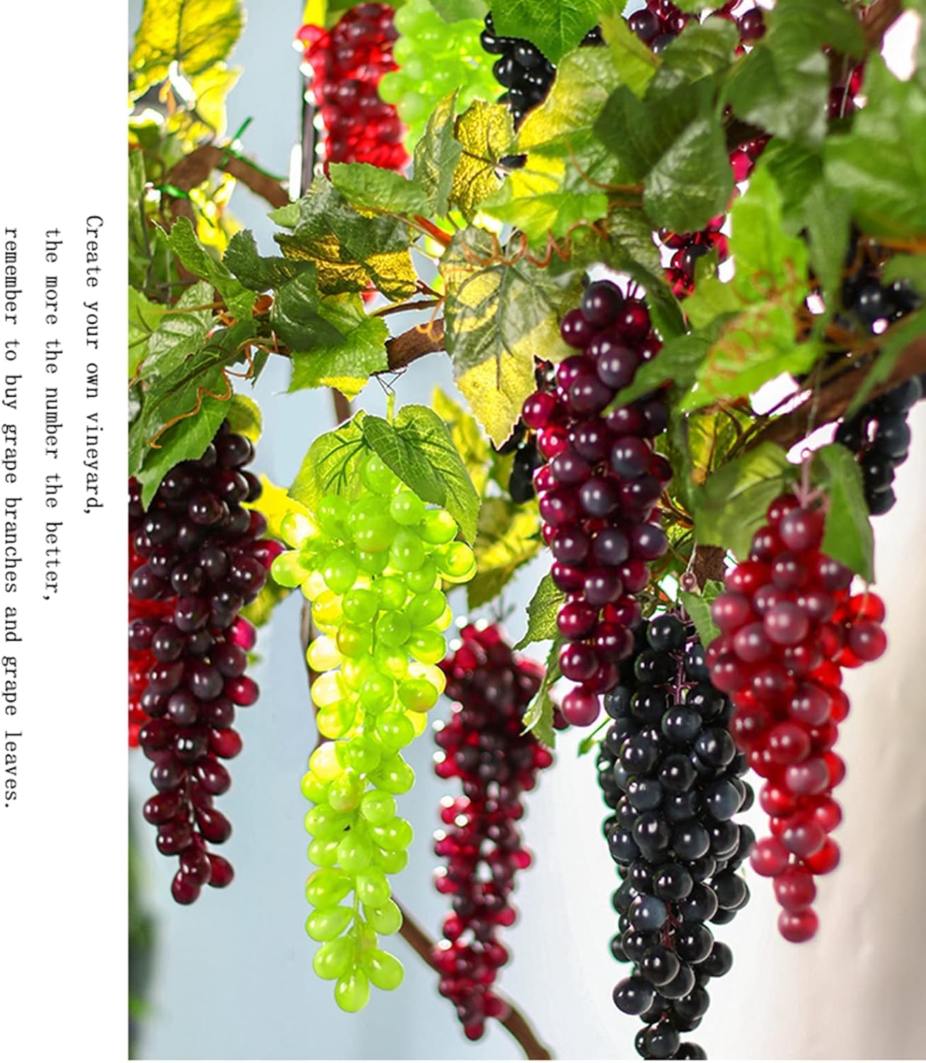 Bairdish 5 Pack Assorted Artificial Grape Clusters
