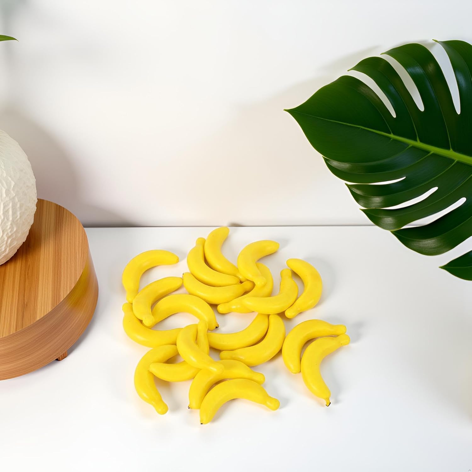 20Pcs Yellow Mini Fake Banana Fruit Decor Props